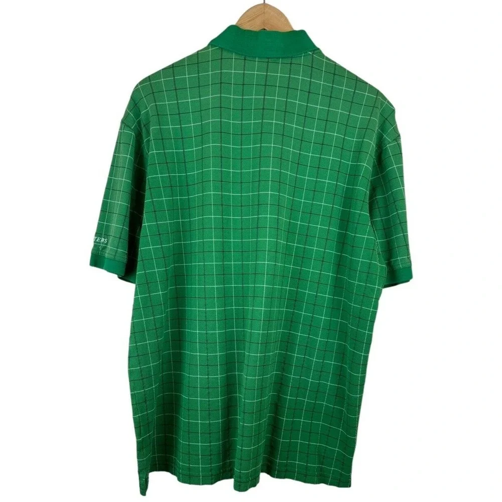 Masters Collection Augusta National Men's L Pique Polo‎ Shirt Green Check Irish